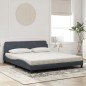 vidaXL Letto con Materasso Grigio Scuro 180x200 cm in Velluto vidaXL Letto con Materasso Grigio Scuro 180x200 cm in Velluto