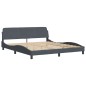 vidaXL Letto con Materasso Grigio Scuro 180x200 cm in Velluto vidaXL Letto con Materasso Grigio Scuro 180x200 cm in Velluto