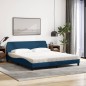 vidaXL Letto con Materasso Blu 180x200 cm in Tessuto