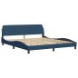 vidaXL Letto con Materasso Blu 180x200 cm in Tessuto