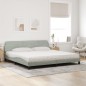 vidaXL Letto con Materasso Grigio Chiaro 200x200cm Velluto