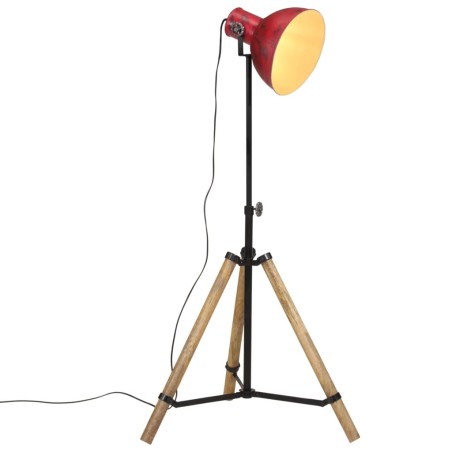vidaXL Lampada da Terra 25 W Rosso Anticato 75x75x90-150 cm E27