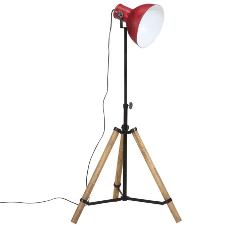 vidaXL Lampada da Terra 25 W Rosso Anticato 75x75x90-150 cm E27