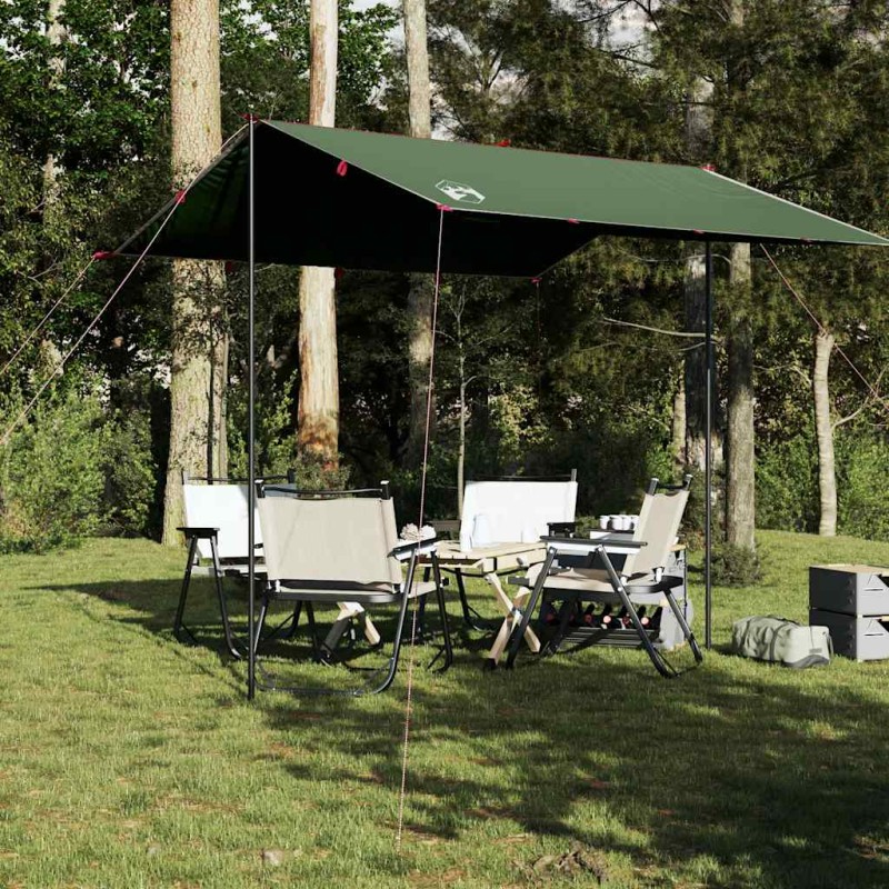 vidaXL Telone da Campeggio Verde 300x294 cm Impermeabile vidaXL Telone da Campeggio Verde 300x294 cm Impermeabile