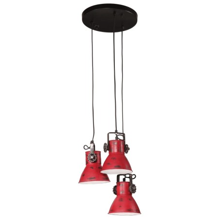 vidaXL Lampada Pensile 25 W Rosso Anticato 30x30x100 cm E27