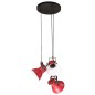 vidaXL Lampada Pensile 25 W Rosso Anticato 30x30x100 cm E27