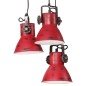 vidaXL Lampada Pensile 25 W Rosso Anticato 30x30x100 cm E27