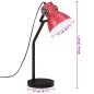vidaXL Lampada da Scrivania 25 W Rosso Anticato 17x17x60 cm E27 vidaXL Lampada da Scrivania 25 W Rosso Anticato 17x17x60 cm E27