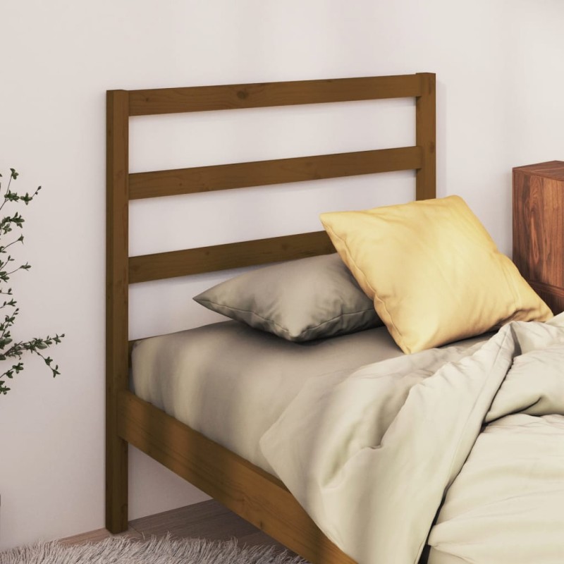 Testiera per Letto Miele 81x4x100 cm in Legno Massello di Pino Testiera per Letto Miele 81x4x100 cm in Legno Massello di Pino