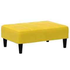vidaXL Poggiapiedi Giallo 77x55x31 cm in Velluto