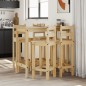 vidaXL Set da Bar 5 pz in Legno Massello di Pino vidaXL Set da Bar 5 pz in Legno Massello di Pino