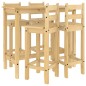 vidaXL Set da Bar 5 pz in Legno Massello di Pino vidaXL Set da Bar 5 pz in Legno Massello di Pino