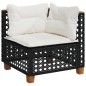 vidaXL Set Divano da Giardino 6 pz con Cuscini Nero in Polyrattan vidaXL Set Divano da Giardino 6 pz con Cuscini Nero in Polyrattan