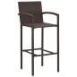 vidaXL Set Bar Giardino 7pz Marrone Legno Massello Acacia e Polyrattan vidaXL Set Bar Giardino 7pz Marrone Legno Massello Acacia e Polyrattan
