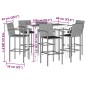 vidaXL Set Bar Giardino 7pz Marrone Legno Massello Acacia e Polyrattan vidaXL Set Bar Giardino 7pz Marrone Legno Massello Acacia e Polyrattan
