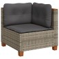 vidaXL Set Divano da Giardino 6 pz con Cuscini Grigio in Polyrattan vidaXL Set Divano da Giardino 6 pz con Cuscini Grigio in Polyrattan