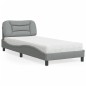 vidaXL Letto con Materasso Grigio Chiaro 80x200 cm in Tessuto