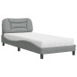 vidaXL Letto con Materasso Grigio Chiaro 80x200 cm in Tessuto