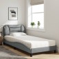 vidaXL Letto con Materasso Grigio Chiaro 80x200 cm in Tessuto