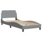 vidaXL Letto con Materasso Grigio Chiaro 80x200 cm in Tessuto