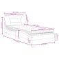 vidaXL Letto con Materasso Grigio Chiaro 80x200 cm in Tessuto
