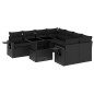 vidaXL Set Divani da Giardino 9 pz con Cuscini Nero in Polyrattan vidaXL Set Divani da Giardino 9 pz con Cuscini Nero in Polyrattan