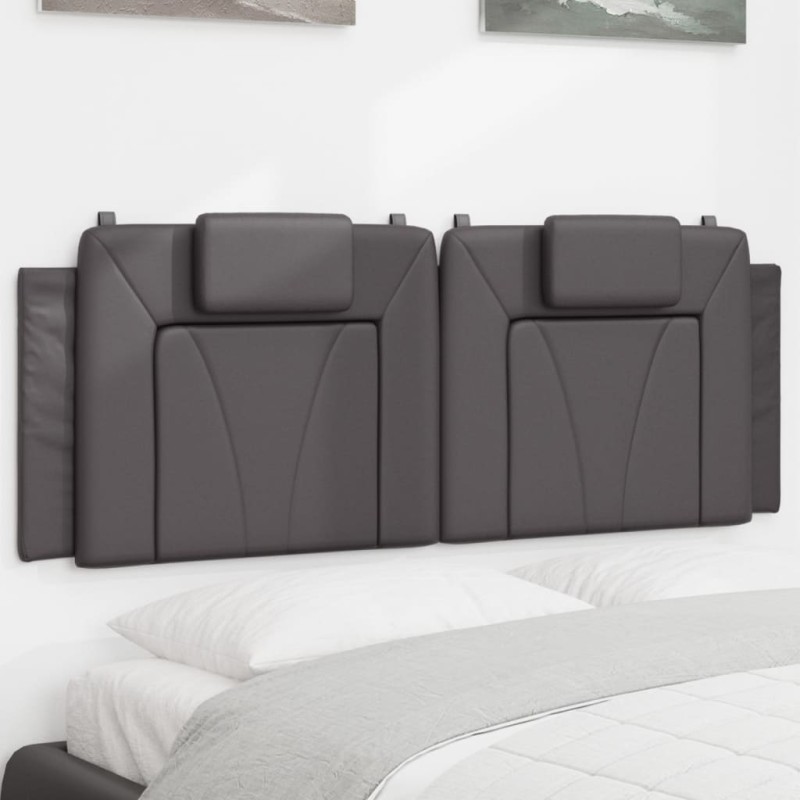 vidaXL Cuscino Testiera Grigio 140 cm in Similpelle vidaXL Cuscino Testiera Grigio 140 cm in Similpelle