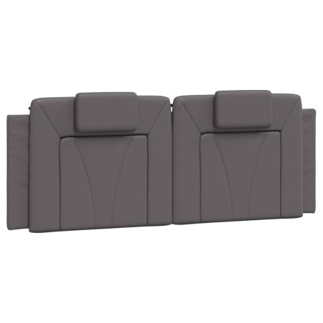 vidaXL Cuscino Testiera Grigio 140 cm in Similpelle