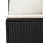 vidaXL Set Divano da Giardino 6 pz con Cuscini Nero in Polyrattan vidaXL Set Divano da Giardino 6 pz con Cuscini Nero in Polyrattan