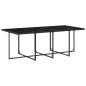 vidaXL Set da Pranzo da Giardino 9 pz con Cuscini Nero in Polyrattan vidaXL Set da Pranzo da Giardino 9 pz con Cuscini Nero in Polyrattan