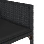 vidaXL Set da Pranzo da Giardino 9 pz con Cuscini Nero in Polyrattan vidaXL Set da Pranzo da Giardino 9 pz con Cuscini Nero in Polyrattan