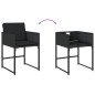 vidaXL Set da Pranzo da Giardino 9 pz con Cuscini Nero in Polyrattan vidaXL Set da Pranzo da Giardino 9 pz con Cuscini Nero in Polyrattan