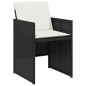 vidaXL Set da Pranzo da Giardino 15 pz con Cuscini Nero in Polyrattan vidaXL Set da Pranzo da Giardino 15 pz con Cuscini Nero in Polyrattan
