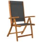 vidaXL Set Pranzo da Giardino 9pz Legno Massello di Acacia e Textilene vidaXL Set Pranzo da Giardino 9pz Legno Massello di Acacia e Textilene