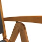 vidaXL Set Pranzo da Giardino 9pz Legno Massello di Acacia e Textilene vidaXL Set Pranzo da Giardino 9pz Legno Massello di Acacia e Textilene