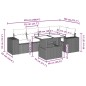 vidaXL Set Divano da Giardino 6 pz con Cuscini Nero in Polyrattan vidaXL Set Divano da Giardino 6 pz con Cuscini Nero in Polyrattan