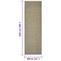 vidaXL Tappeto in Sisal Naturale 80x250 cm Verde vidaXL Tappeto in Sisal Naturale 80x250 cm Verde
