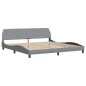 vidaXL Letto con Materasso Grigio Chiaro 200x200 cm in Tessuto vidaXL Letto con Materasso Grigio Chiaro 200x200 cm in Tessuto