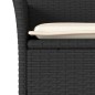 vidaXL Set Pranzo da Giardino 7 pz Nero con Cuscini Polyrattan Acacia vidaXL Set Pranzo da Giardino 7 pz Nero con Cuscini Polyrattan Acacia