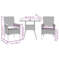vidaXL Set Pranzo da Giardino 7 pz Nero con Cuscini Polyrattan Acacia vidaXL Set Pranzo da Giardino 7 pz Nero con Cuscini Polyrattan Acacia