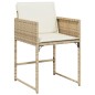 vidaXL Set da Pranzo da Giardino 11 pz con Cuscini Beige in Polyrattan vidaXL Set da Pranzo da Giardino 11 pz con Cuscini Beige in Polyrattan