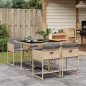 vidaXL Set Pranzo da Giardino 5 pz con Cuscini Beige Misto Polyrattan vidaXL Set Pranzo da Giardino 5 pz con Cuscini Beige Misto Polyrattan