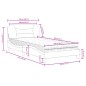 vidaXL Letto con Materasso Nero 100x200 cm in Tessuto vidaXL Letto con Materasso Nero 100x200 cm in Tessuto