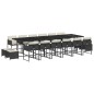 vidaXL Set da Pranzo da Giardino 17 pz con Cuscini Nero in Polyrattan vidaXL Set da Pranzo da Giardino 17 pz con Cuscini Nero in Polyrattan