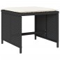 vidaXL Set da Pranzo da Giardino 17 pz con Cuscini Nero in Polyrattan vidaXL Set da Pranzo da Giardino 17 pz con Cuscini Nero in Polyrattan