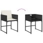 vidaXL Set da Pranzo da Giardino 17 pz con Cuscini Nero in Polyrattan vidaXL Set da Pranzo da Giardino 17 pz con Cuscini Nero in Polyrattan