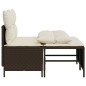 vidaXL Set Divano da Giardino 4 pz con Cuscini Marrone in Polyrattan vidaXL Set Divano da Giardino 4 pz con Cuscini Marrone in Polyrattan