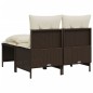 vidaXL Set Divano da Giardino 4 pz con Cuscini Marrone in Polyrattan vidaXL Set Divano da Giardino 4 pz con Cuscini Marrone in Polyrattan