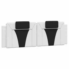 vidaXL Cuscino Testiera Bianco e Nero 160 cm in Similpelle