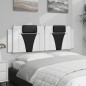 vidaXL Cuscino Testiera Bianco e Nero 160 cm in Similpelle vidaXL Cuscino Testiera Bianco e Nero 160 cm in Similpelle